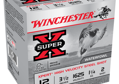 Winchester Xpert High-Velocity Steel Shotshells 12 ga 3-1/2" 1-1/4 o 1625 fpsz #2 25/ct